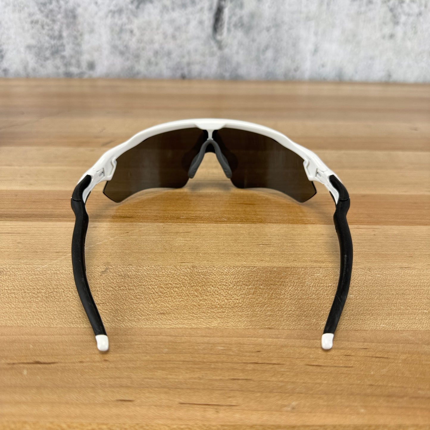 Light Use! 2019 Oakley Radar EV White Frame Black/Clear Lens Cycling Sunglasses