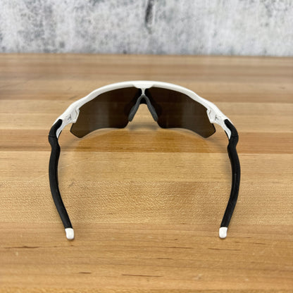 Light Use! 2019 Oakley Radar EV White Frame Black/Clear Lens Cycling Sunglasses