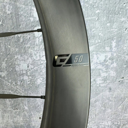 Mint! Cadex Ultra 50 Carbon Ceramic Road Bike Wheelset 700c 1374g Black Logo
