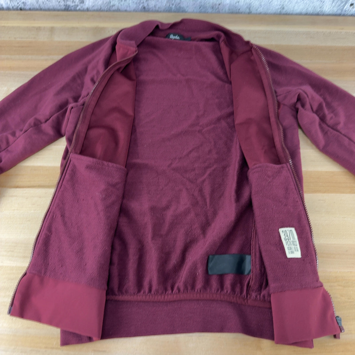Rapha Track Jacket Medium Merino Wool Red Cold Weather Cycling Jacket — photo 7 of 7