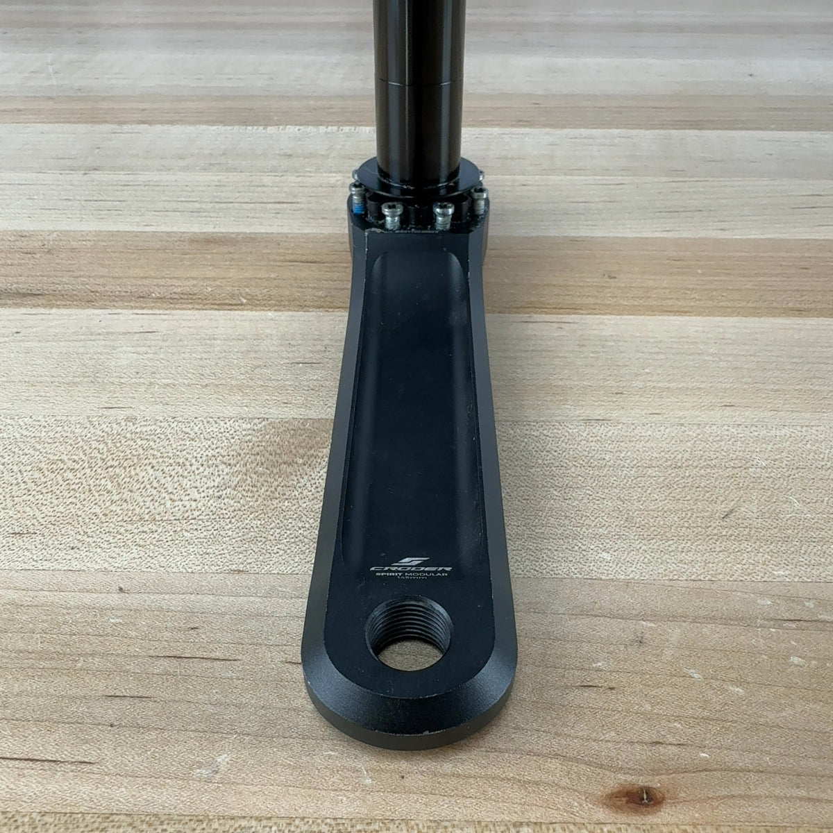Light Use! Croder Spirit 145mm 8-Bolt 24mm Black Alloy Crank Arm Assembly 491g