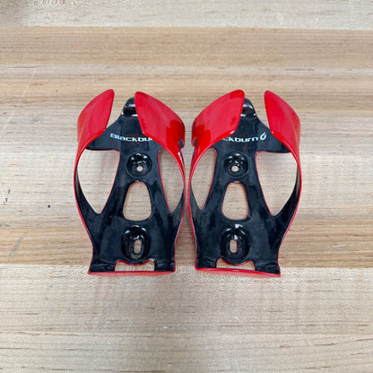 Blackburn Camber Carbon Gloss Red Pair Bike Water Bottle Cages 63g