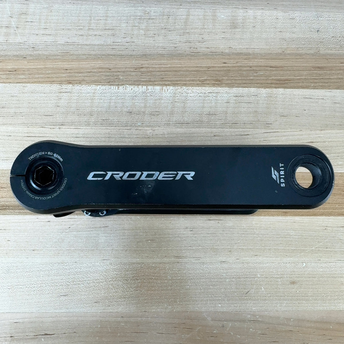 Light Use! Croder Spirit 145mm 8-Bolt 24mm Black Alloy Crank Arm Assembly 491g