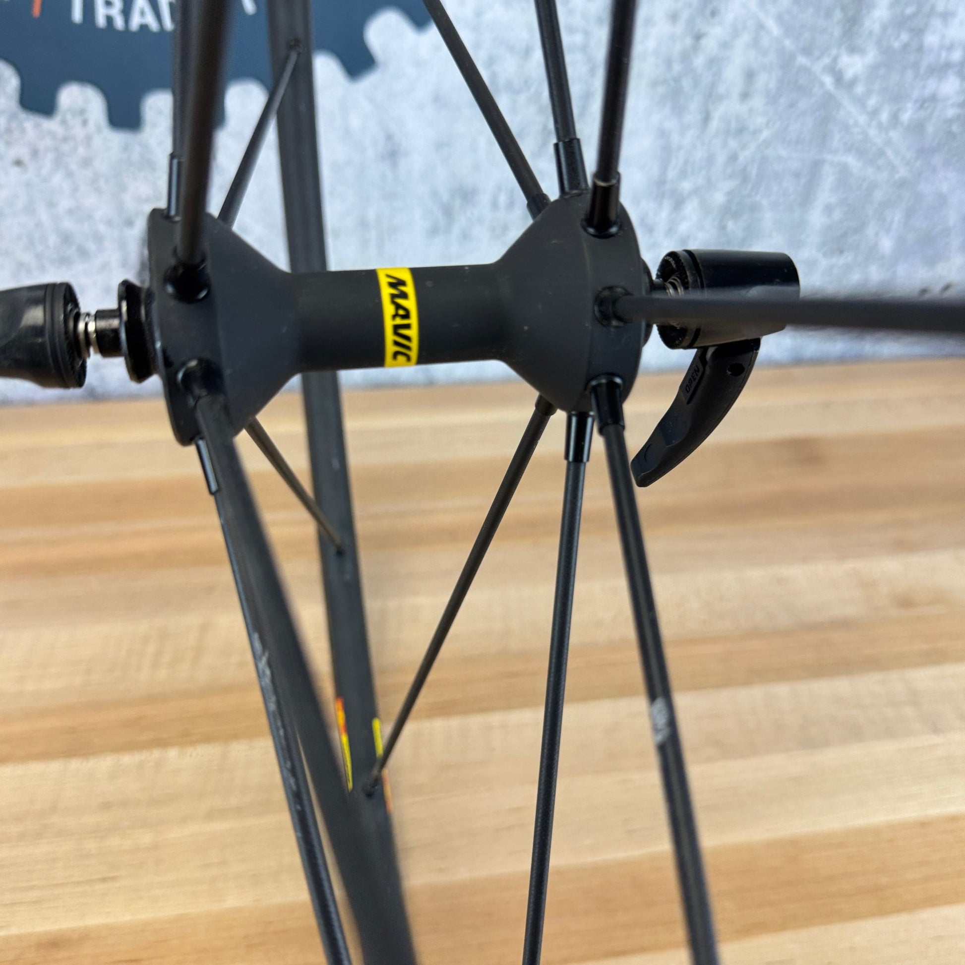 Light Use! Mavic R-SYS SLR Exalith Rim Brake Clincher Alloy Bike Wheelset 1367g