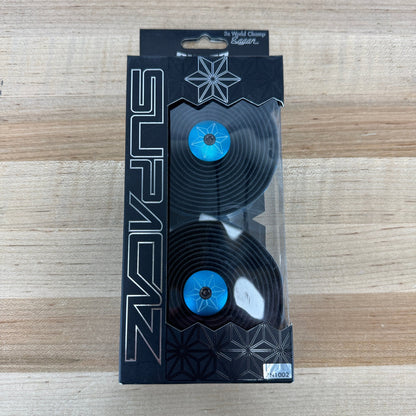New! Supacaz Super Sticky Kush Tape Star Fade Neon Blue/Ano Blue Plugs Bar Tape MSRP $50