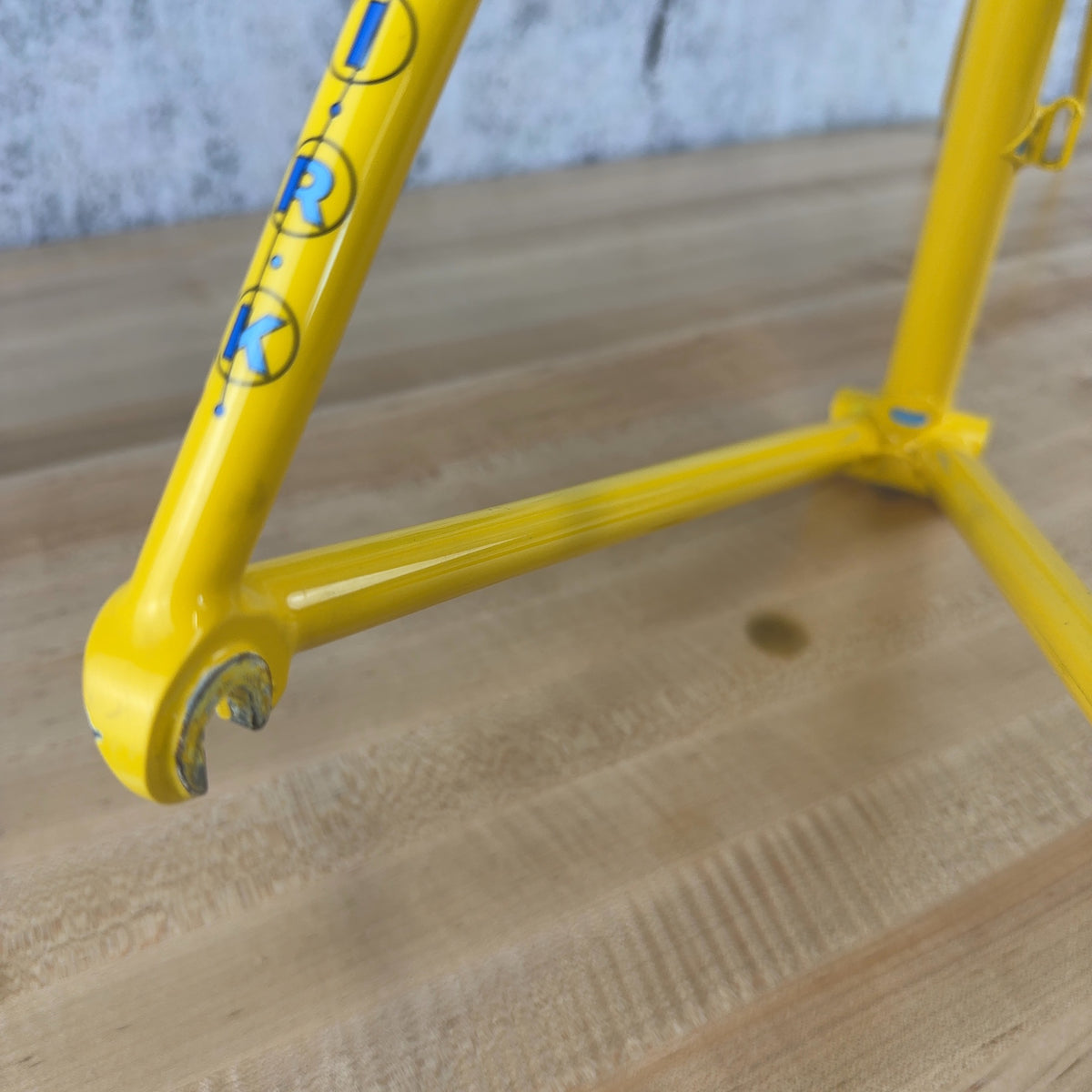 Dave Kirk JK Special 56cm Steel Rim Brake 700c Yellow Vintage Frameset 2607g
