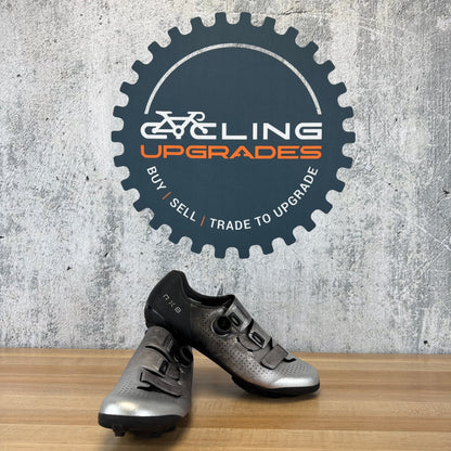 New! Shimano SH-RX801 Silver EU 45.5 2-Bolt Boa Carbon Cycling Shoes MSRP $300