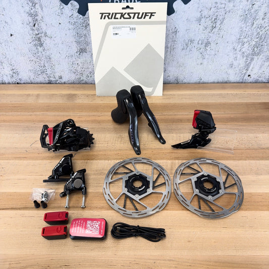 Ridden Once! SRAM Force AXS E1 12-Speed Flat Mount Hydraulic Disc Brake Groupset