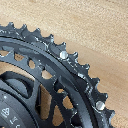 Low Mile! SRAM Red E1 Quarq AXS 2x Power Meter 50/37t 12-Speed Chainring Set