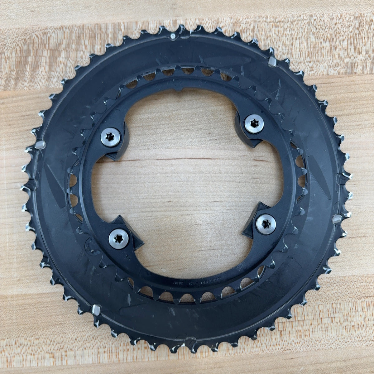 Light Use! Shimano Ultegra R8100 52/36t 12-Speed 4-Bolt Bike Chainring Set — photo 4 of 5