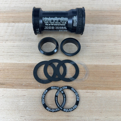 BBInfinite T47A 30mm/DUB Ceramic Bearing Threaded Bottom Bracket 110g
