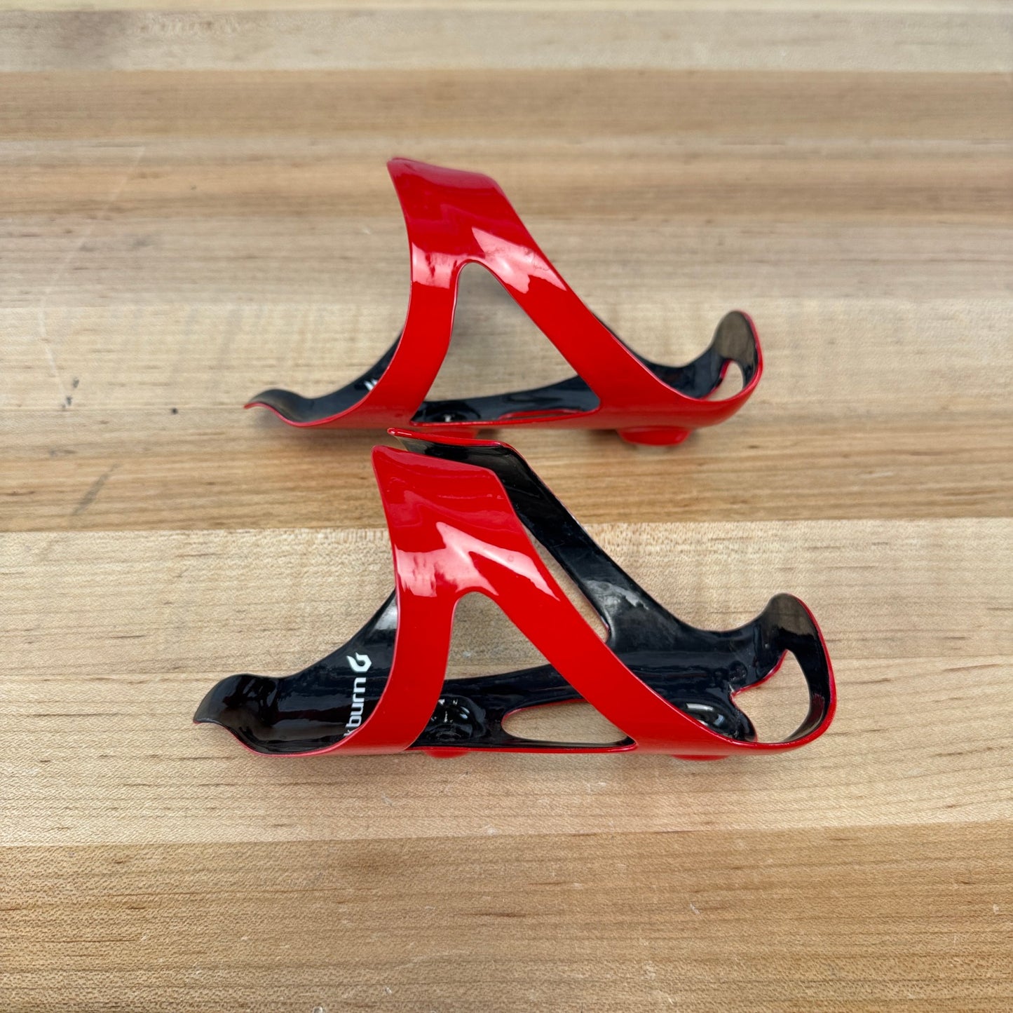 Blackburn Camber Carbon Gloss Red Pair Bike Water Bottle Cages 63g