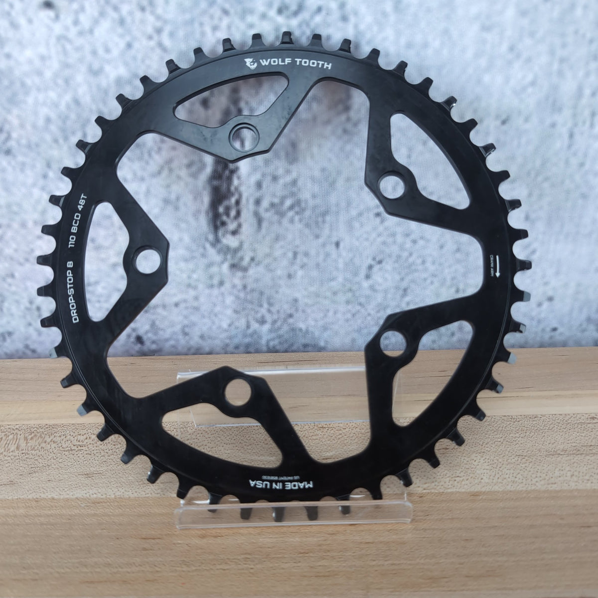 Mint! Wolf Tooth 48t Drop-Stop B 110BCD Road/Gravel Alloy 1x Chainring 105g — photo 1 of 6