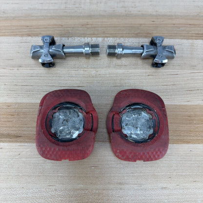 Speedplay Pave Titanium Silver Clipless Road Bike Pedals 189g w/ cleats