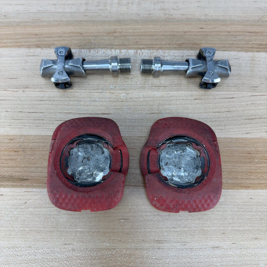 Speedplay Pave Titanium Silver Clipless Road Bike Pedals 189g w/ cleats