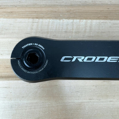Light Use! Croder Spirit 150mm 8-Bolt 24mm Black Alloy Crank Arm Assembly 492g