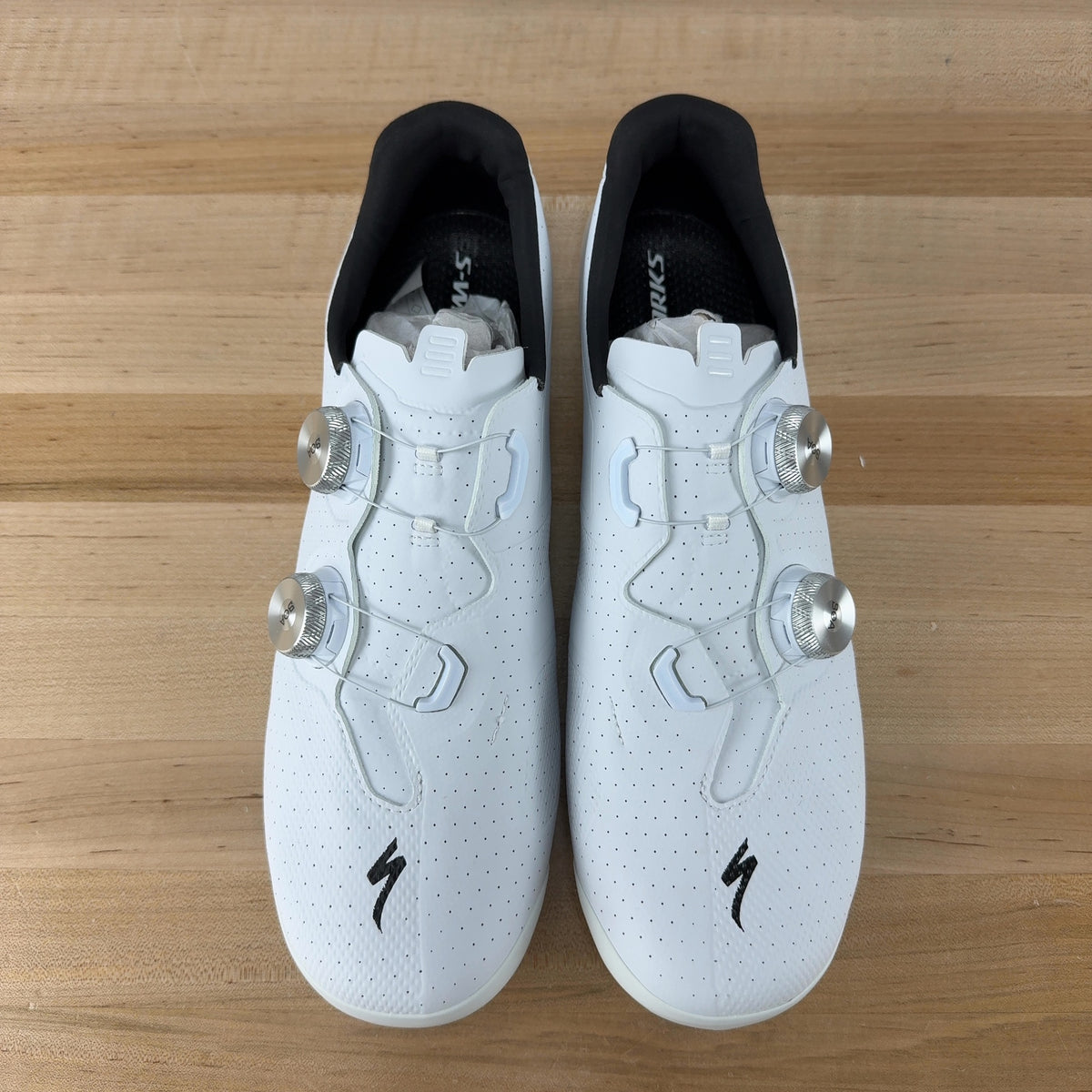New! Specialized S-Works Torch White 45 EU Carbon Clipless Road Shoes MSRP $500 — photo 2 of 7