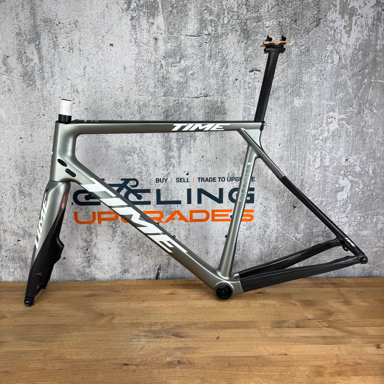 2020 Time Alpe D' Huez Medium AKTIV Carbon Disc Brake Frameset 700c 2017g