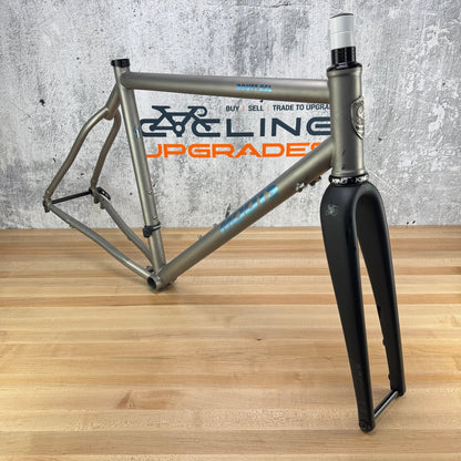2021 Moots Routt RSL 56cm Titanium Disc Frameset 700c Frost Blue Chris King