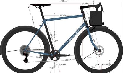 2021 Saltair Cycles Randonneur 58cm Steel Touring Adventure Disc Frameset 650b