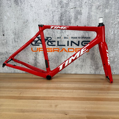 2022 Time ADHX Team Red Alpe d'Huez X Small Carbon Disc Frameset 700c 1982g
