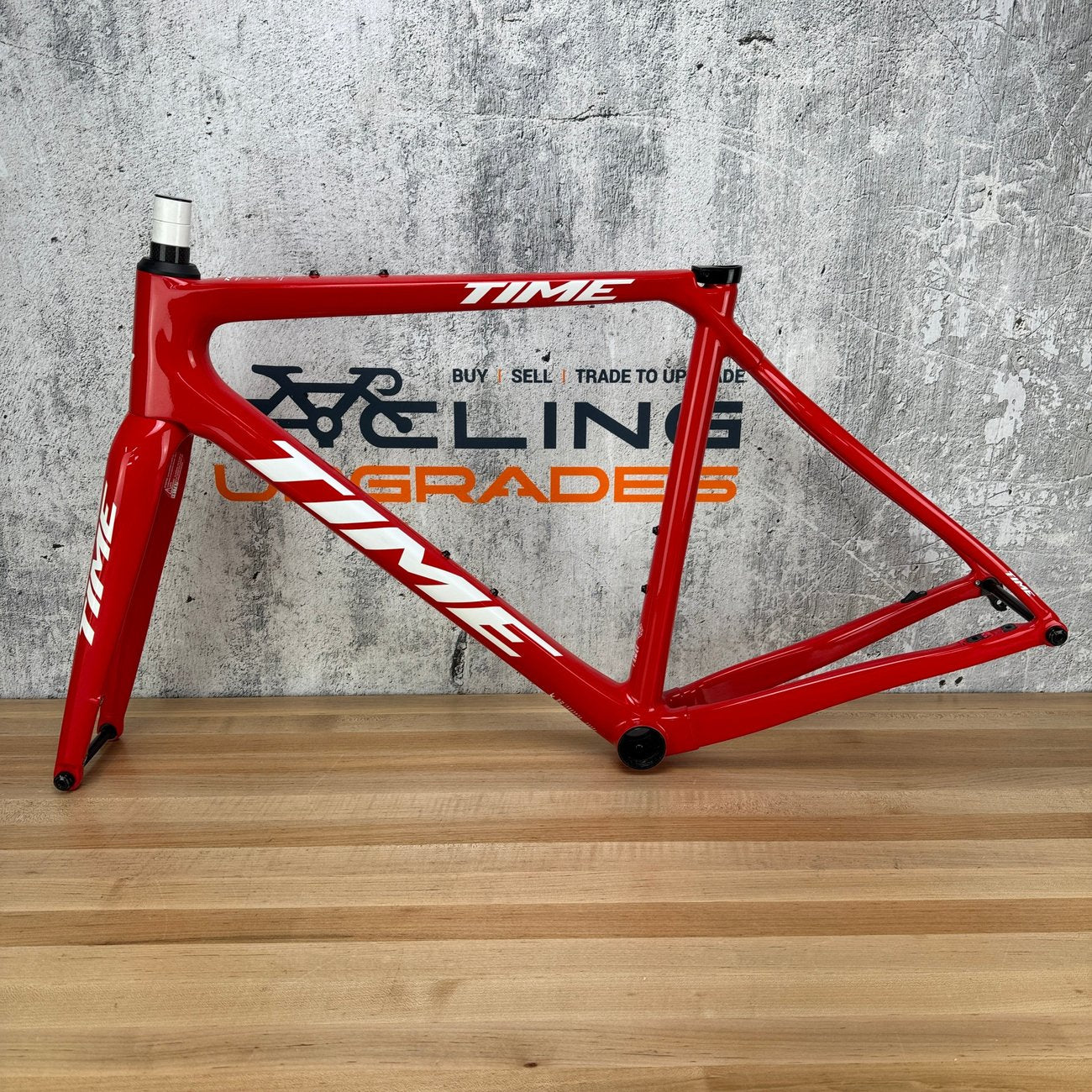 2022 Time ADHX Team Red Alpe d'Huez X Small Carbon Disc Frameset 700c 1982g
