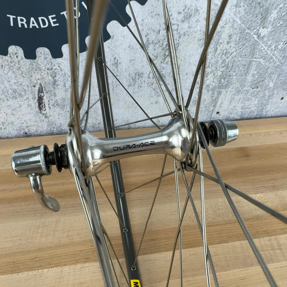 Mavic Open 4 CD Shimano Dura Ace Hubs Vintage Alloy Rim Brake Road Bike Wheelset