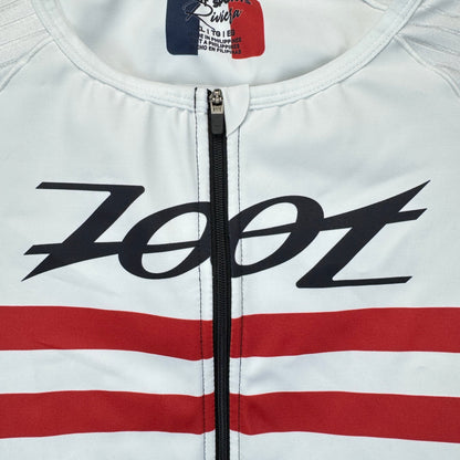 Light Use! Zoot Ultra Tri P1x Racesuit Blue White Red Men's Triathlon Skinsuit