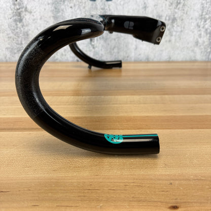 Low Mile! Chapter2 MANA 2 Aqua + Black 42cm 110mm Carbon Integrated Handlebar