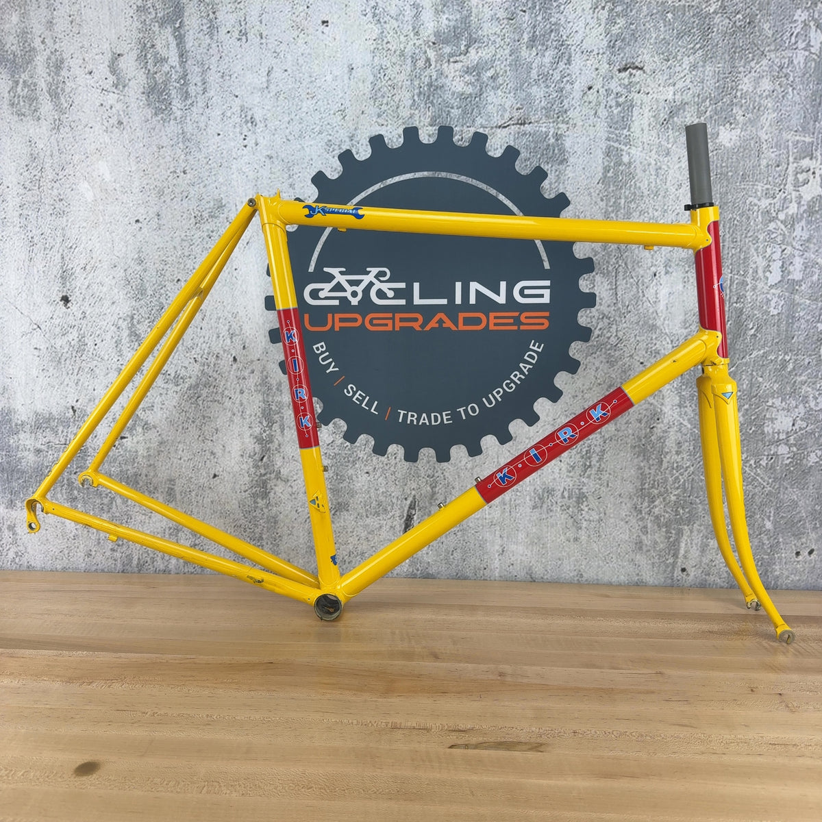 Dave Kirk JK Special 56cm Steel Rim Brake 700c Yellow Vintage Frameset 2607g