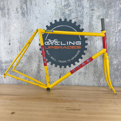 Dave Kirk JK Special 56cm Steel Rim Brake 700c Yellow Vintage Frameset 2607g