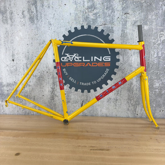 Dave Kirk JK Special 56cm Steel Rim Brake 700c Yellow Vintage Frameset 2607g