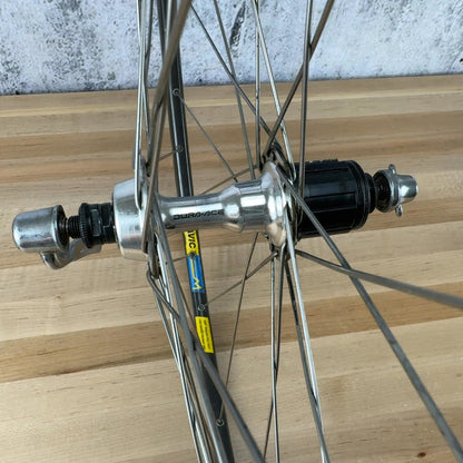 Mavic Open 4 CD Shimano Dura Ace Hubs Vintage Alloy Rim Brake Road Bike Wheelset
