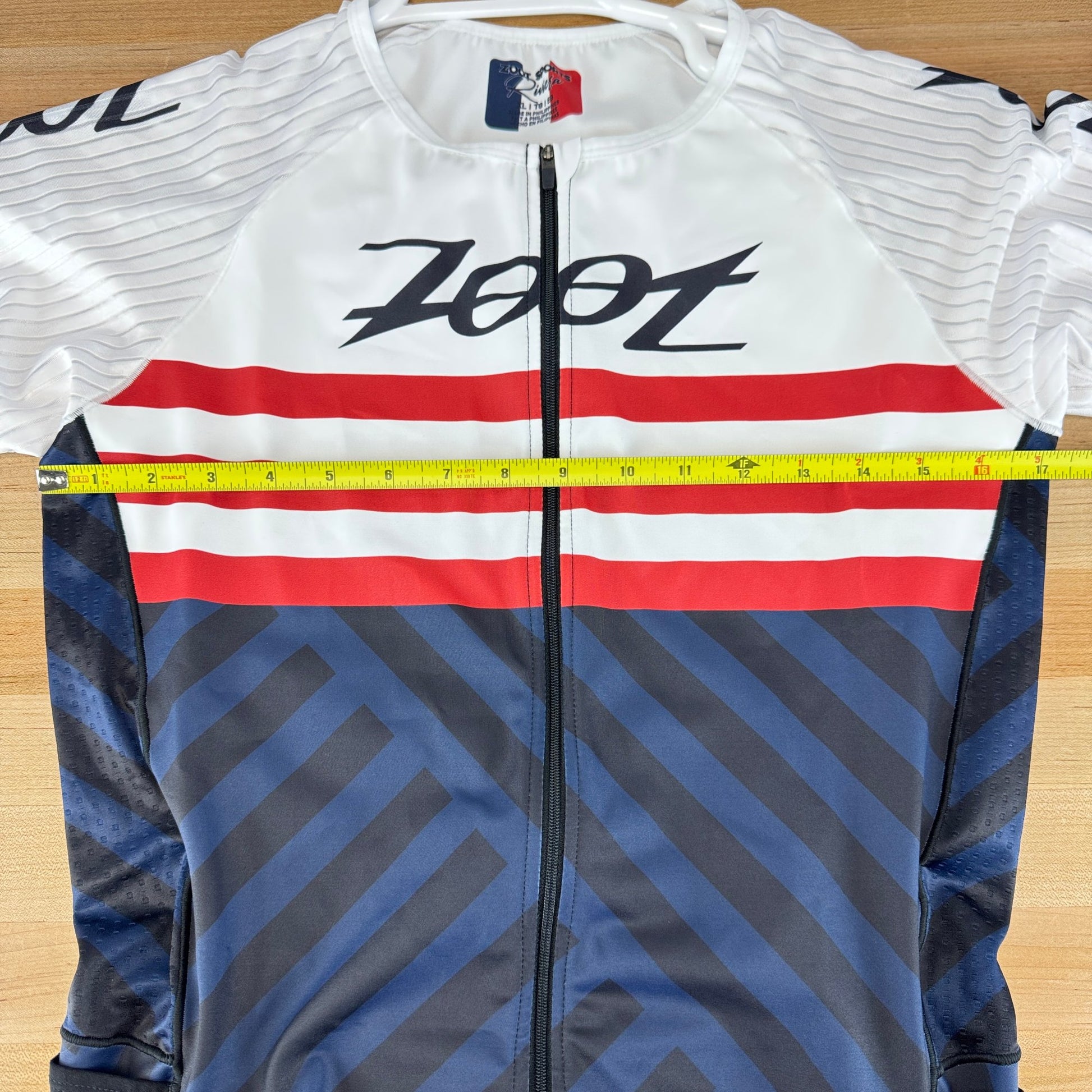 Light Use! Zoot Ultra Tri P1x Racesuit Blue White Red Men's Triathlon Skinsuit