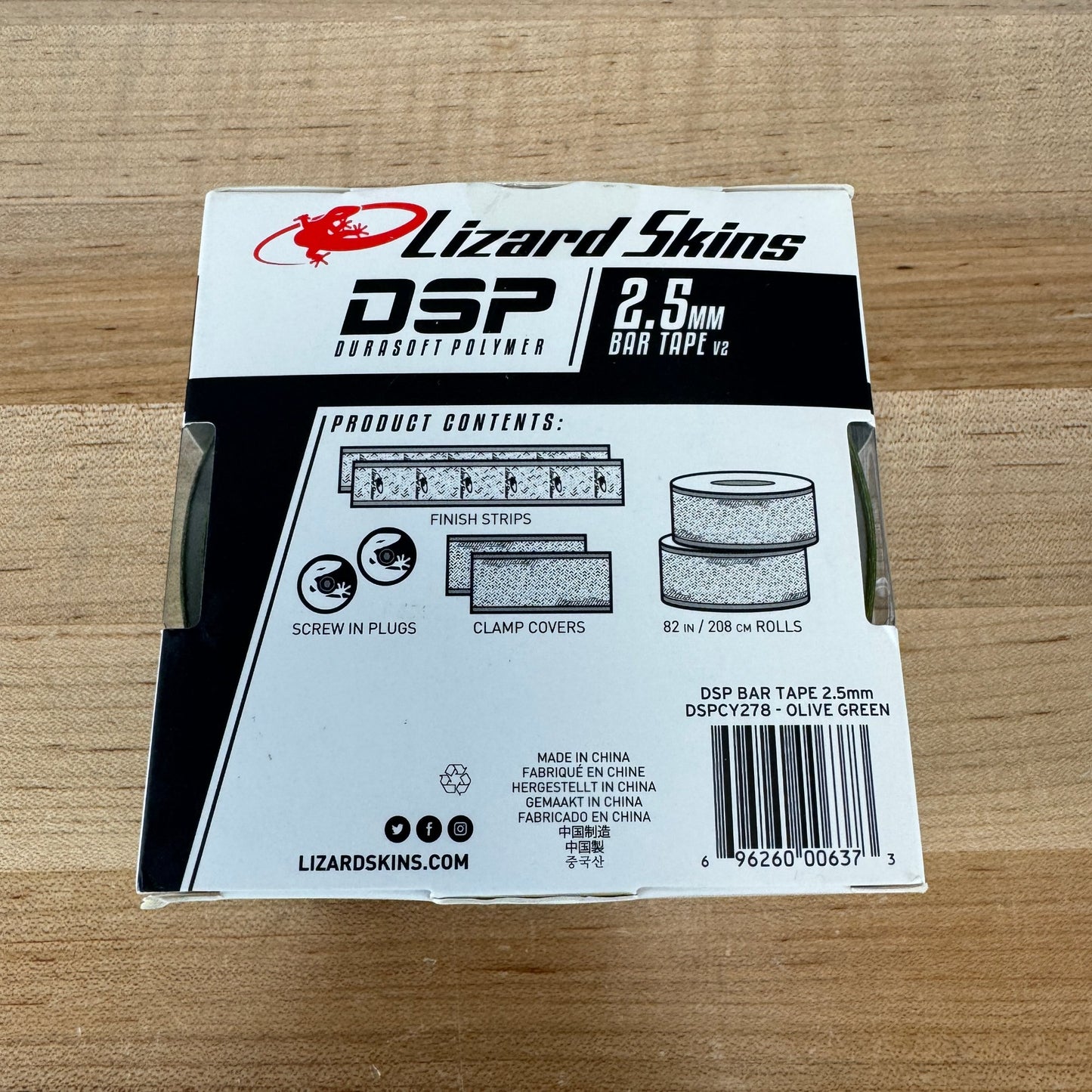 New! Lizard Skins DSP V2 2.5mm Olive Green Bar Tape MSRP $32