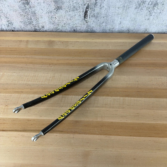 Litespeed Carbon Rim Brake Black/Silver 1 1/8" Vintage Bike Fork 526g
