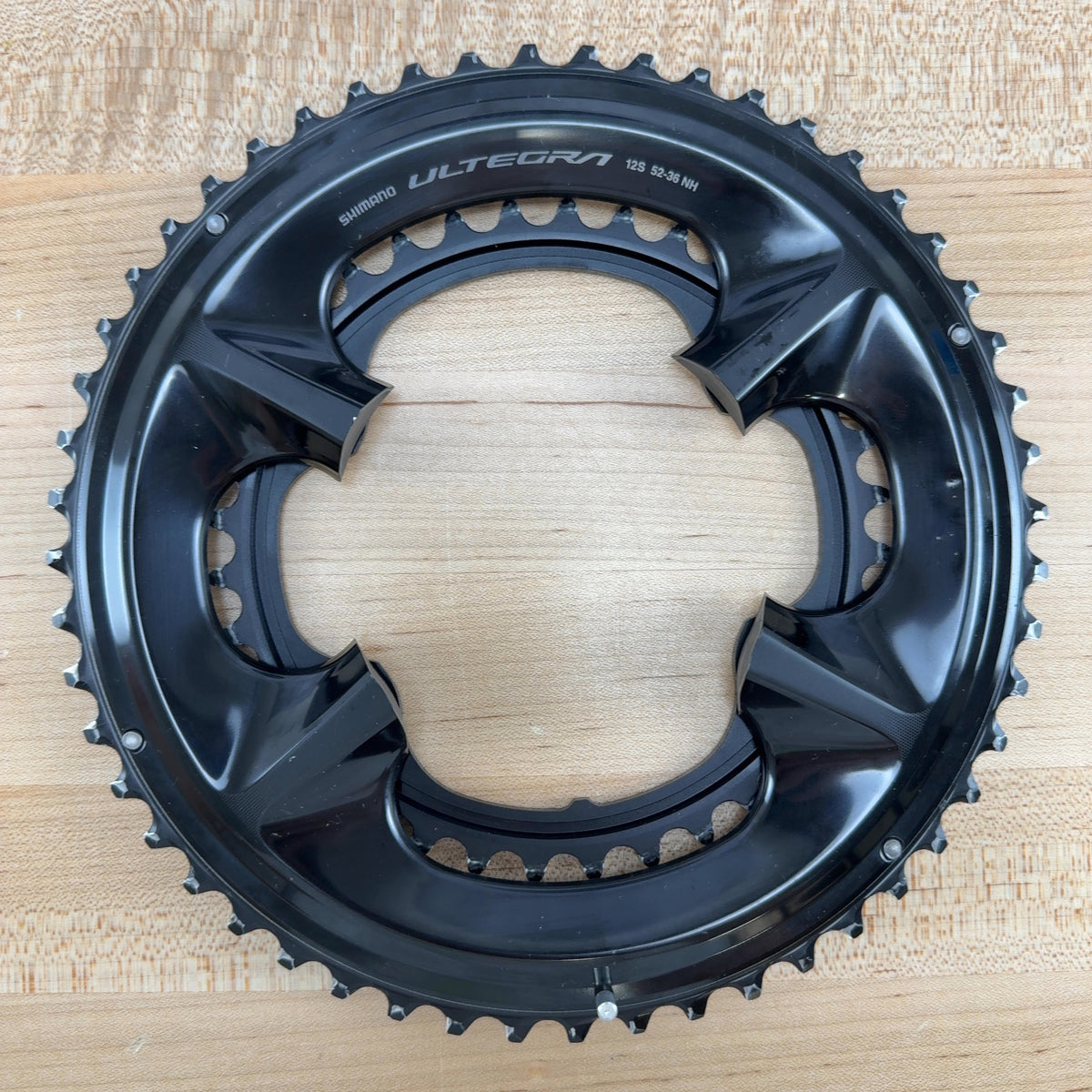 Light Use! Shimano Ultegra R8100 52/36t 12-Speed 4-Bolt Bike Chainring Set — photo 3 of 5