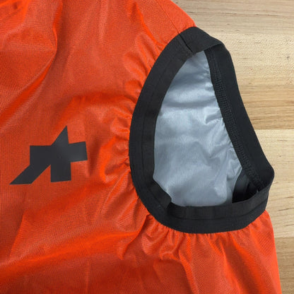 New! Assos Equip RS Rain S9 Medium Propeller Orange Cycling Vest MSRP $285