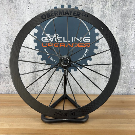 Lightweight Obermayer Evo Schwarz Carbon Disc Brake Tubeless Front Wheel 700c