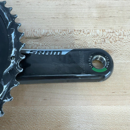 Low Mile! SRAM Red AXS D1 Quarq 172.5mm 48/35T 12-Speed Carbon Crankset 614g