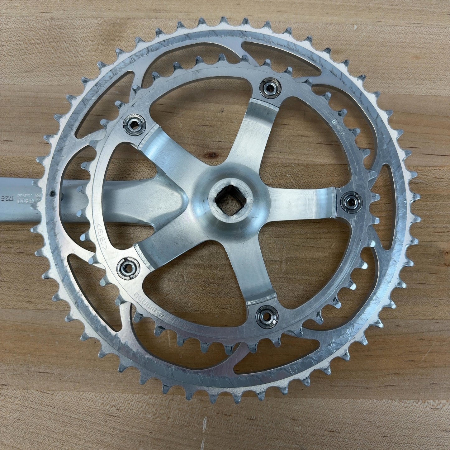 Shimano 600 FC-6400 52/39t 8-Speed Vintage Square Taper Crankset w/ Chainrings