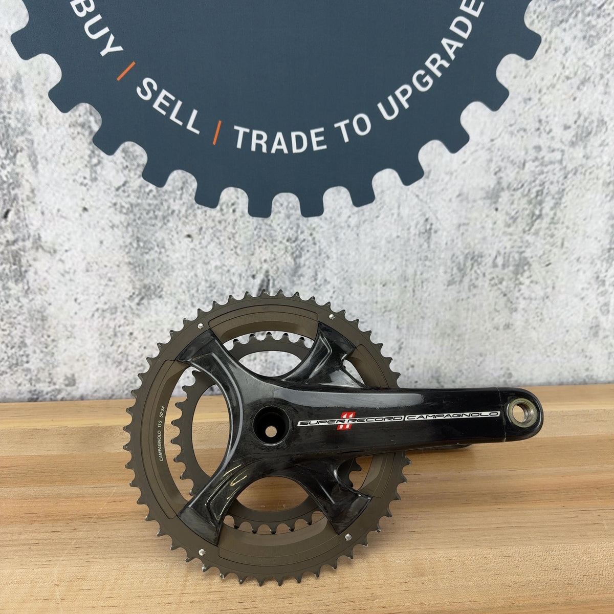 Light Use! Campagnolo Super Record 11 172.5mm 50/34t 11-Speed Bike Crankset 620g