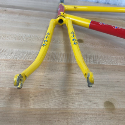 Dave Kirk JK Special 56cm Steel Rim Brake 700c Yellow Vintage Frameset 2607g