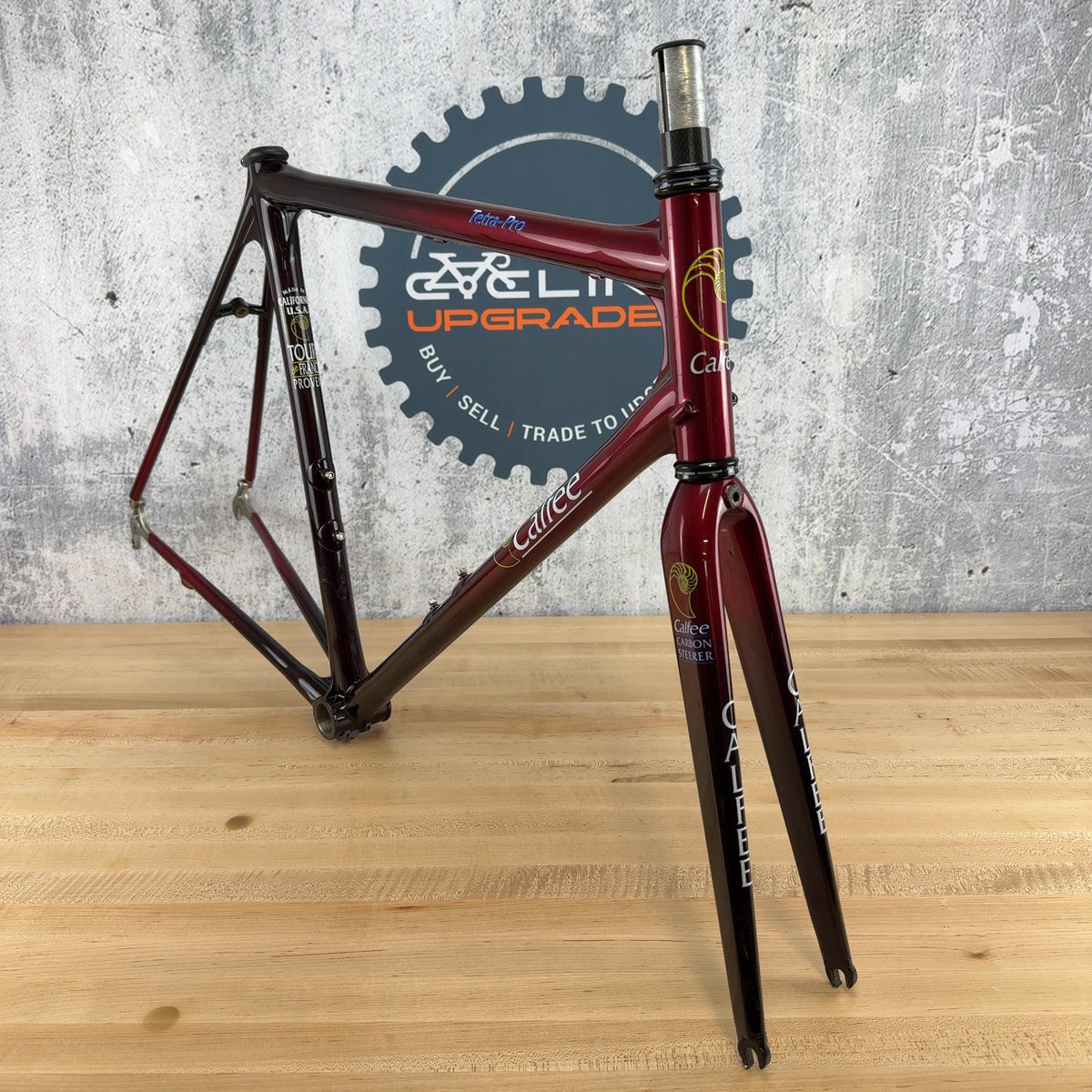 Calfee Tetra Pro 58cm Red Vintage Carbon Rim Brake Road Bike Frameset 700c 1710g — photo 3 of 20