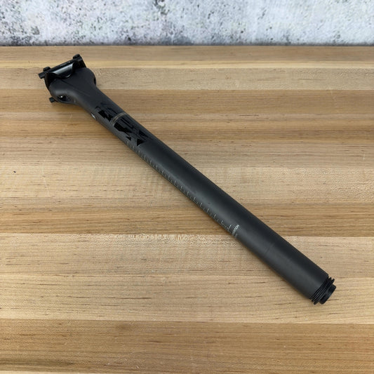 New! FSA KFX 31.6 x 400mm  Zero Setback MTB Black Carbon Bike Seatpost MSRP $249