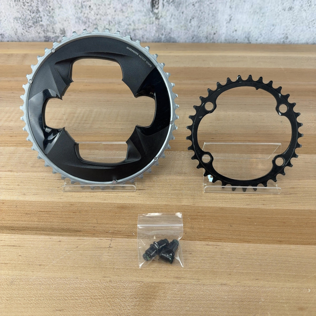Light Use! SRAM Force AXS D1 46/33t 12-Speed 4-Bolt Bike Chainring Set 183g