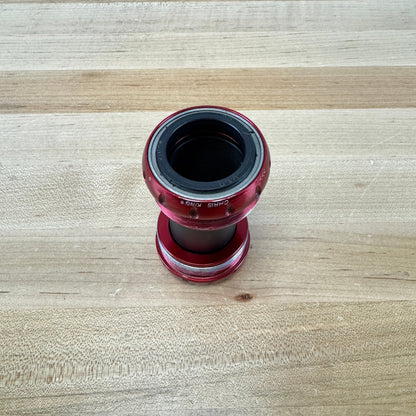 Low Mile! Chris King T47 Threadfit Red Steel Bike Bottom Bracket  T48/68 124g