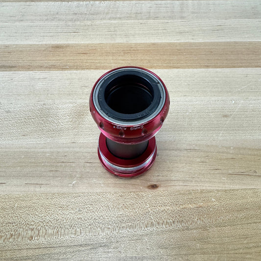 Low Mile! Chris King T47 Threadfit Red Steel Bike Bottom Bracket  T48/68 124g