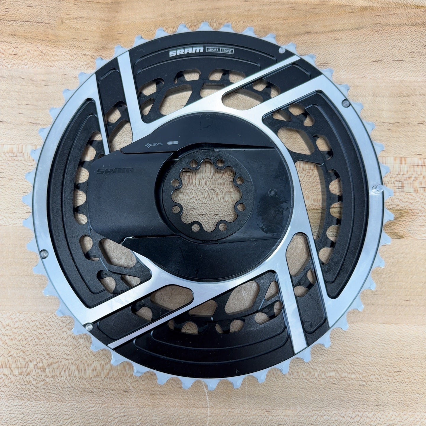 Low Mile! SRAM Red AXS Quarq Power Meter 2x 48/35t 12-Speed Chainring Set 269g