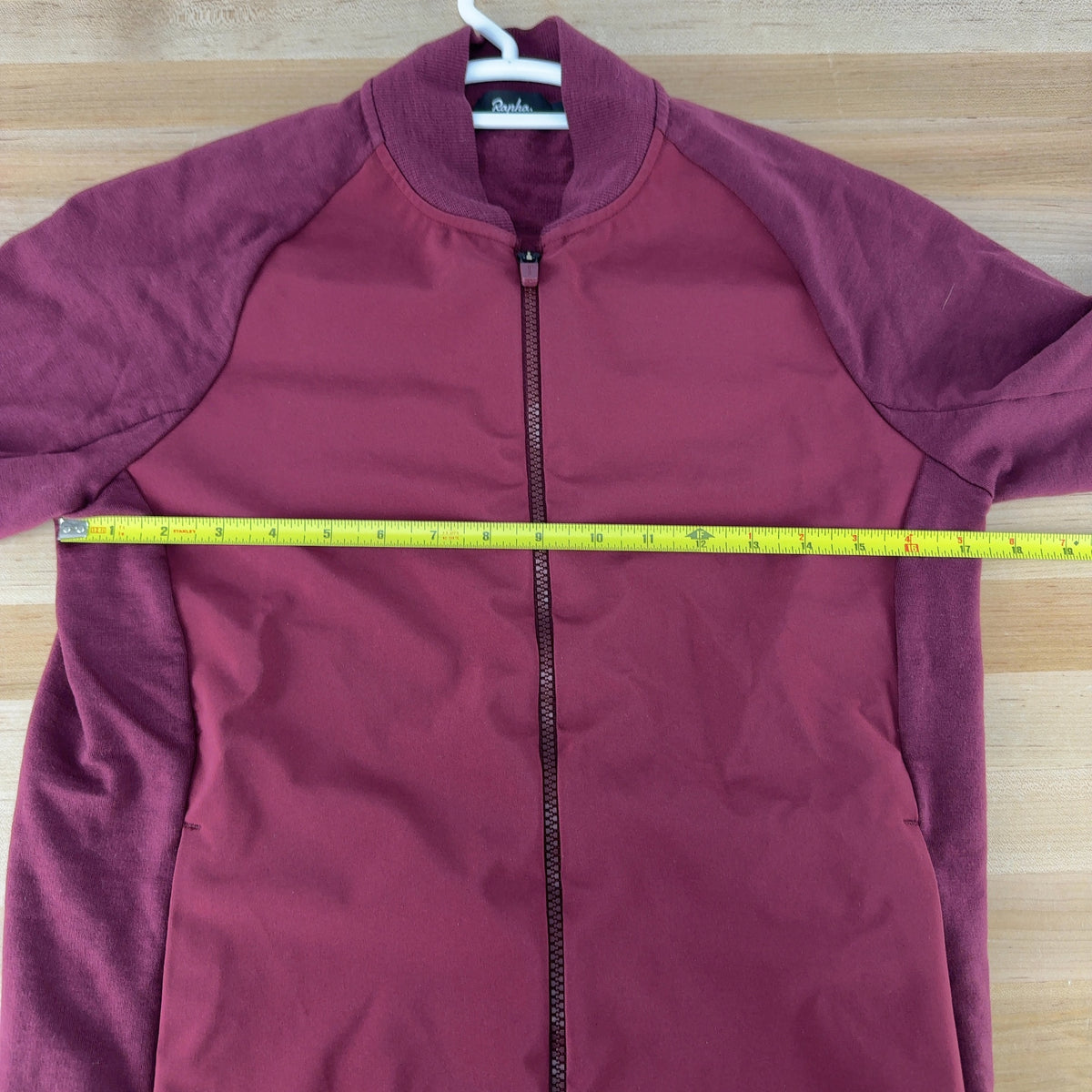 Rapha Track Jacket Medium Merino Wool Red Cold Weather Cycling Jacket — photo 6 of 7